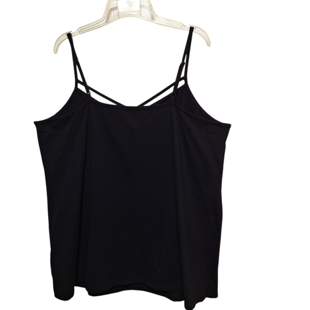 Torrid Womens Size 5 US 5X Tank Top Crisscross Spaghetti Straps In Front Black